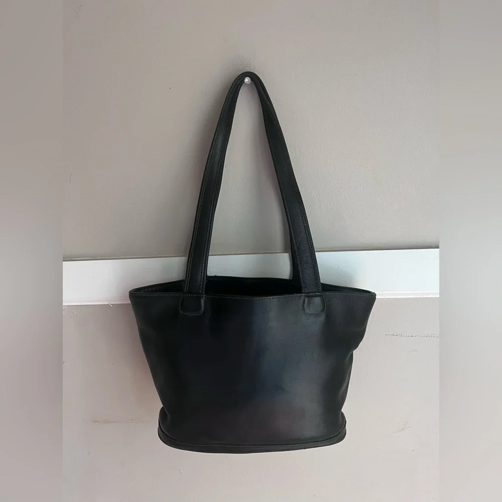 Coach Black Leather Tote Bag